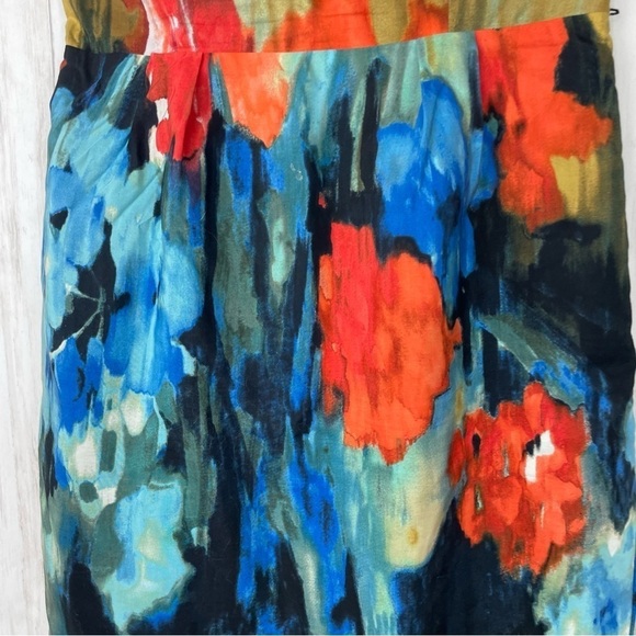 Anthropologie Moulinette Soeurs Watercolor Splashed Palette Strapless Dress 2 - Picture 4 of 8